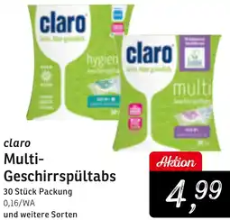 KONSUM claro Multi Geschirrspültabs Angebot