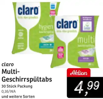 KONSUM claro Multi Geschirrspültabs Angebot