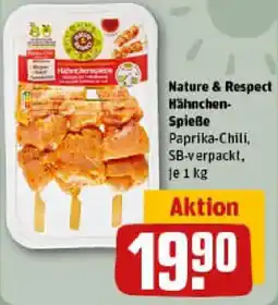 REWE Nature & Respect Hähnchen Spieße Angebot