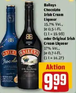 REWE Baileys Chocolate Irish Cream Liqueur oder Original Irish Cream Liqueur Angebot