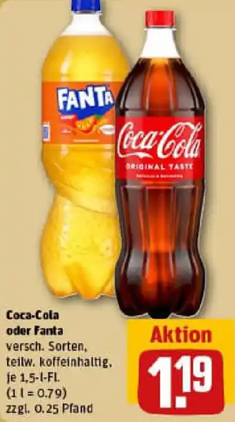 REWE Coca-Cola oder Fanta Angebot