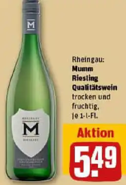REWE Mumm Riesling Qualitätswein Angebot