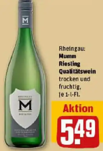 REWE Mumm Riesling Qualitätswein Angebot