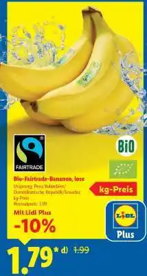 Lidl Bio-Fairtrade-Bananen, lose Angebot