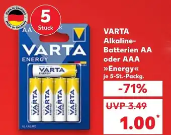 Kaufland VARTA Alkaline- Batterien AA oder AAA Energy Angebot