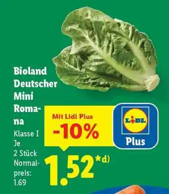 Lidl Bioland Deutscher Mini Romana Angebot