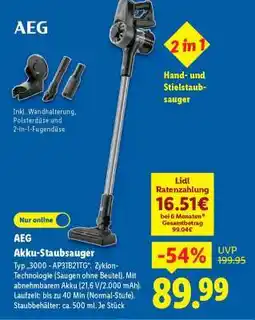 Lidl AEG Akku-Staubsauger Angebot