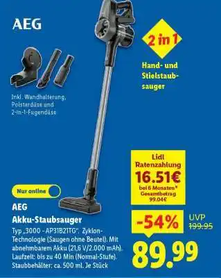 Lidl AEG Akku-Staubsauger Angebot