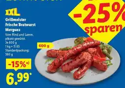 Lidl Grillmeister Frische Bratwurst Merguez Angebot