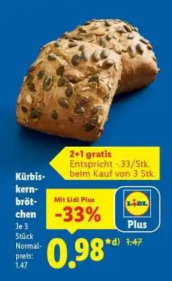 Lidl Kürbiskernbrötchen Angebot