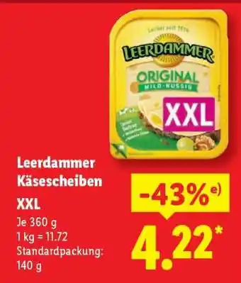 Lidl Leerdammer Käsescheiben XXL Angebot