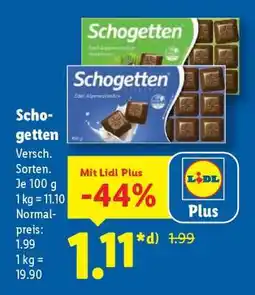 Lidl Schogetten Angebot