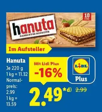 Lidl Hanuta Angebot