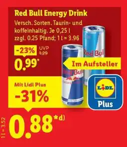Lidl Red Bull Energy Drink Angebot
