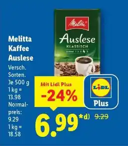 Lidl Melitta Kaffee Auslese Angebot