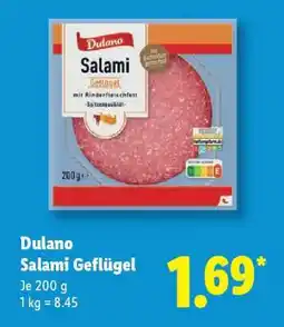 Lidl Dulano Salami Geflügel Angebot