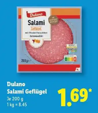 Lidl Dulano Salami Geflügel Angebot