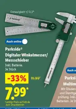 Lidl Parkside Digitaler Winkelmesser/Messschieber Angebot
