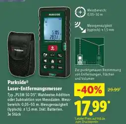 Lidl PARKSIDE Laser-Entfernungsmesser Angebot