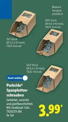 Lidl PARKSIDE Spanplattenschrauben Angebot