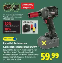 Lidl Parkside Performance Akku-Drehschlagschrauber 20 V Angebot