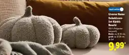 Lidl Livarno Home Dekokissen-Set Kürbis Bouclé Angebot