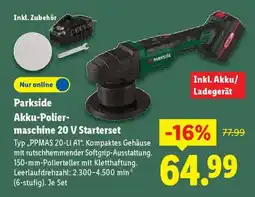 Lidl Parkside Akku-Poliermaschine 20 V Starterset Angebot