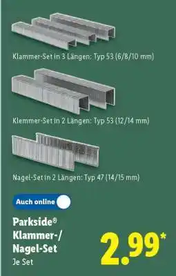 Lidl Parkside Klammer-/Nagel-Set Angebot