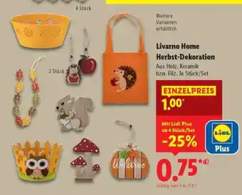 Lidl LIVARNO home Herbst-Dekoration Angebot