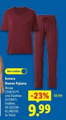 Lidl Esmara Damen Pyjama Angebot