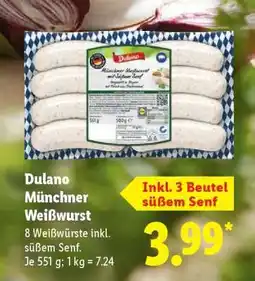 Lidl Dulano Münchner Weißwurst Angebot