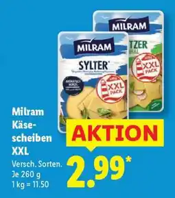 Lidl MILRAM Käse-scheiben XXL Angebot