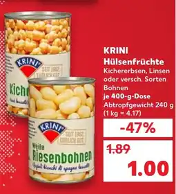 Kaufland KRINI Hülsenfrüchte Angebot