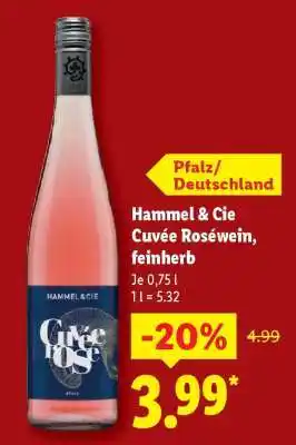 Lidl Hammel & Cie Cuvée Roséwein, feinherb Angebot