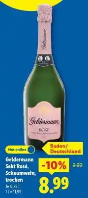 Lidl Geldermann Sekt Rosé, Schaumwein, trocken Angebot