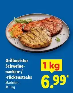 Lidl Grillmeister Schweinenacken-/-rückensteaks Angebot