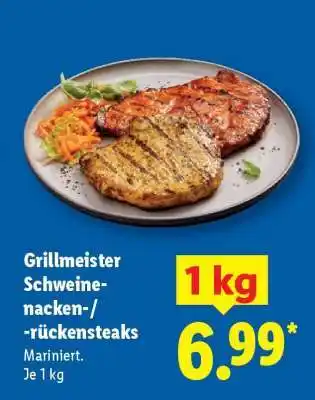 Lidl Grillmeister Schweinenacken-/-rückensteaks Angebot