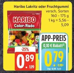 Edeka Haribo Lakritz oder Fruchtgummi Angebot