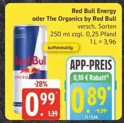 Edeka Red Bull Energy oder The Organics by Red Bull Angebot