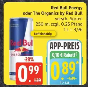 Edeka Red Bull Energy oder The Organics by Red Bull Angebot