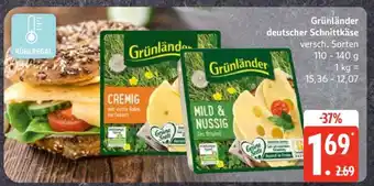 Edeka Grünländer Deutscher Schnittkäse Angebot