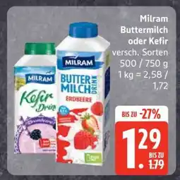 Edeka Milram Buttermilch oder Kefir Angebot