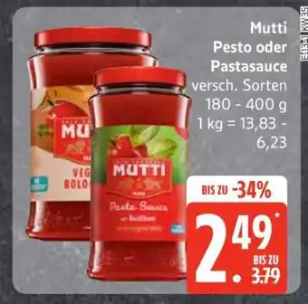 Edeka Mutti Pesto oder Pastasauce Angebot