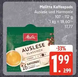 Edeka Melitta Kaffeepads Auslese und Harmonie Angebot