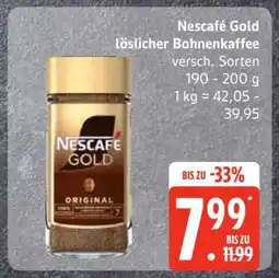 Edeka Nescafé Gold löslicher Bohnenkaffee Angebot