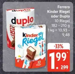 Edeka Ferrero Kinder Riegel oder Duplo Angebot