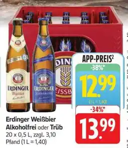 Edeka Erdinger Weißbier Alkoholfrei oder Trüb Angebot