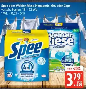 Edeka Spee oder Weißer Riese Megaperls, Gel oder Caps Angebot