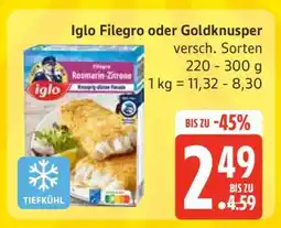 Edeka Iglo Filegro oder Goldknusper Angebot