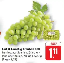 Edeka Gut & Günstig Trauben hell Angebot